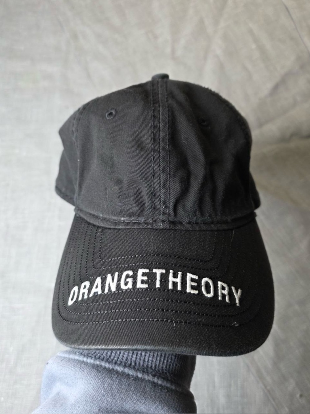 Orangetheory Fitness Black Strapback Hat Cap Canvas Adjustable Gym Hiking